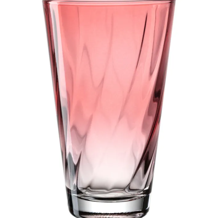 LEONARDO Trinkglas TWIST 6er Set 300 ml rot