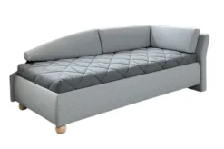 Liege LINDSAY 223 x 102 x 80 cm Taschenfederkern Hellgrau