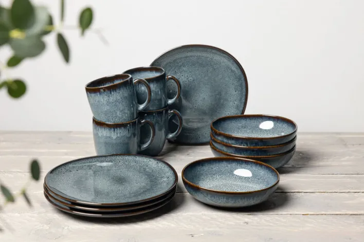 like. Frühstücksservice LAVE GRIS 12-teilig grau