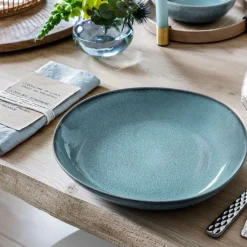 like. Schale flach LAVE GLACÉ 27 cm türkis