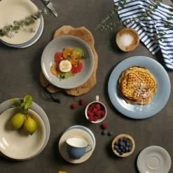 like. Suppenteller COLOR LOOP SAND 23,5 cm Porzellan beige