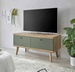 Lowboard ALVA 107 x 50 cm Salbeifarbig/braun