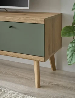 Lowboard ALVA 107 x 50 cm Salbeifarbig/braun