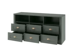 Lowboard ASCOT 130 x 67 cm grün/goldfarbig