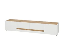 Lowboard CITY 223 x 42 cm weiß/braun