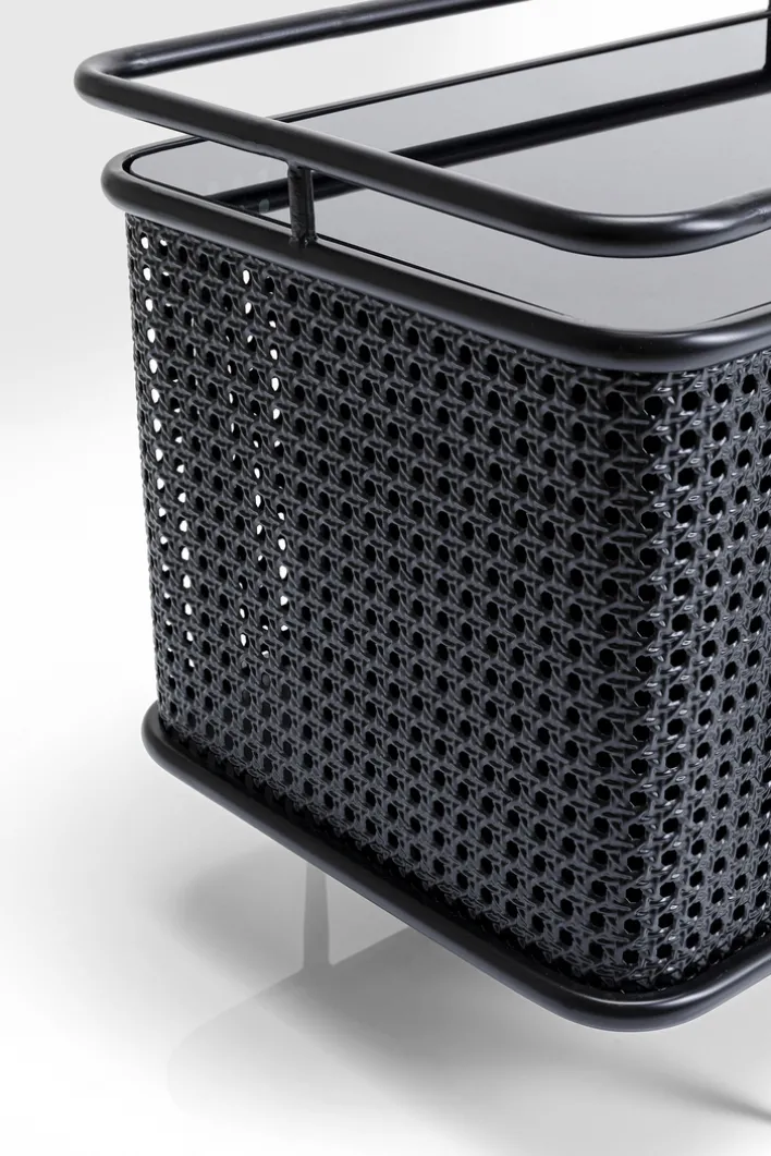 Lowboard FENCE schwarz 51x160x40 cm