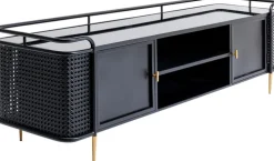 Lowboard FENCE schwarz 51x160x40 cm