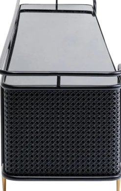 Lowboard FENCE schwarz 51x160x40 cm