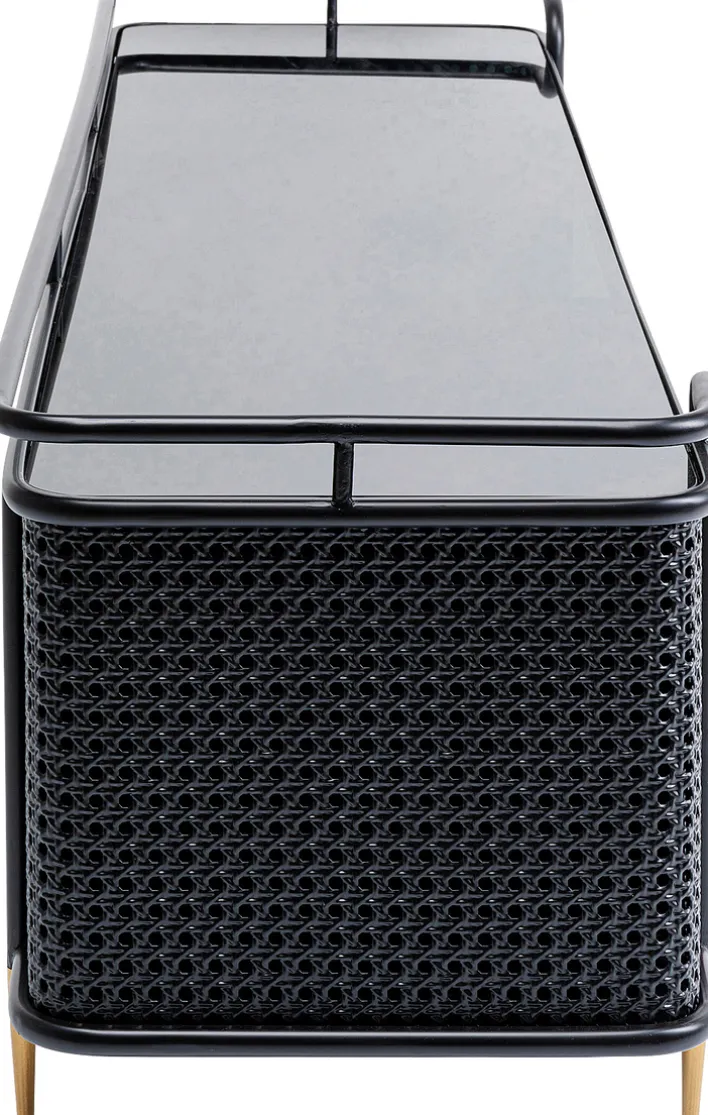 Lowboard FENCE schwarz 51x160x40 cm