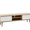 Lowboard LENA_MERLE 160 cm Eiche Riviera NB/ weiß matt
