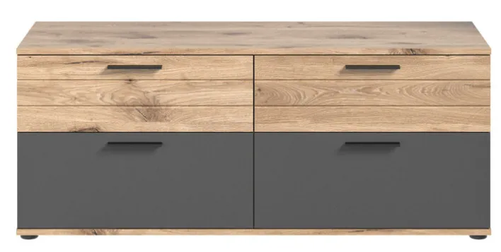 Lowboard MASON 130 x 53 cm braun/ grau