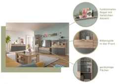 Lowboard MASON 130 x 53 cm braun/ grau