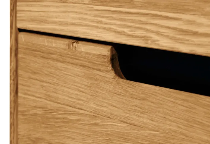 Lowboard MILO 163 x 56 cm Eiche teilmassiv