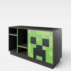 Lowboard MINECRAFT 108 cm schwarz/ grau/ grün