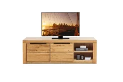 Lowboard SELINA 160 x 51 cm Eiche teilmassiv geölt