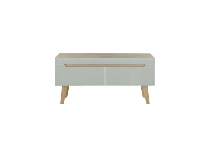 Lowboard SVANTE_TORGE 107 x 50 cm Pistazie-grün matt/braun