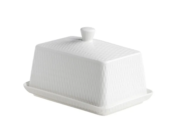 MAXWELL & WILLIAMS Butterdose DIAMONDS 16 x 11 x 10 cm Keramik weiß