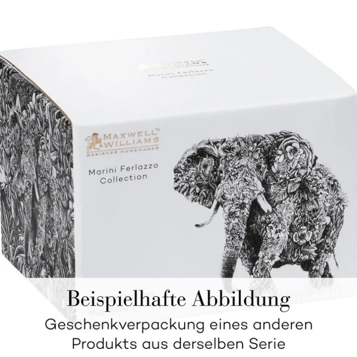 MAXWELL & WILLIAMS Henkelbecher AFRICAN GIRAFFE 450 ml Keramik weiß