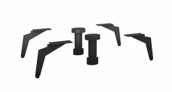 Möbelfüße COMO 4er-Set Metall schwarzgrau