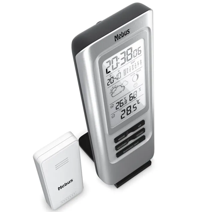 Mebus Funk Wetterstation silberfarbig