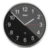 Mebus Funk-Wanduhr silberfarbig/schwarz