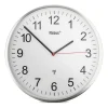 Mebus Funk-Wanduhr silberfarbig