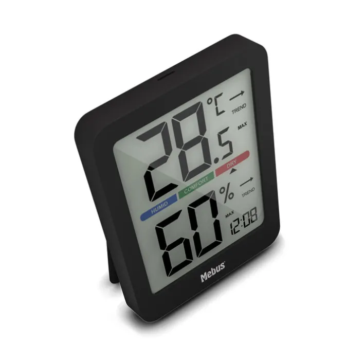 Mebus Klimastation Thermo-Hygrometer schwarz