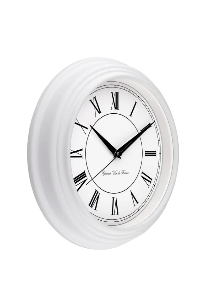 Mebus Quarz-Wanduhr 25 cm weiß