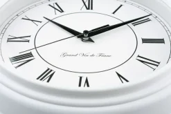 Mebus Quarz-Wanduhr 25 cm weiß