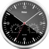 Mebus Quarz-Wanduhr mit Thermo- und Hygrometer 25 cm schwarz