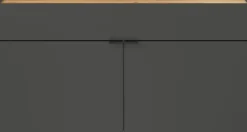 Mehrzweckschrank DAVID 110 x 57 cm Graphit/Braun