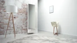 Mehrzweckschrank drehbar 50 x 195 cm Spiegelfront/weiß