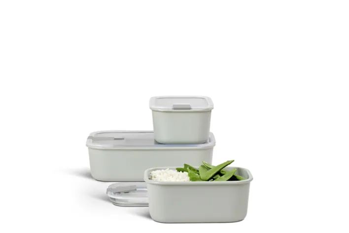 MEPAL Frischhaltedosen-Set EASYCLIP 3-teilig Nordic White Kunststoff