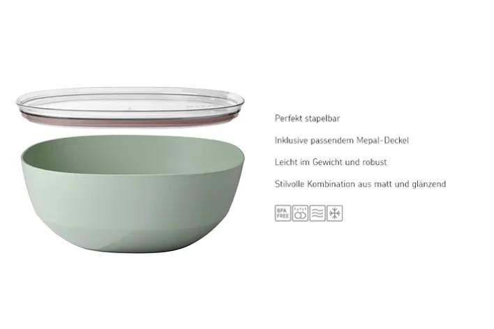 MEPAL Servierschale SILUETA 5 Liter nordic sage