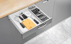 metaltex Besteck-Organizer UNI-FIT Kunststoff Grau