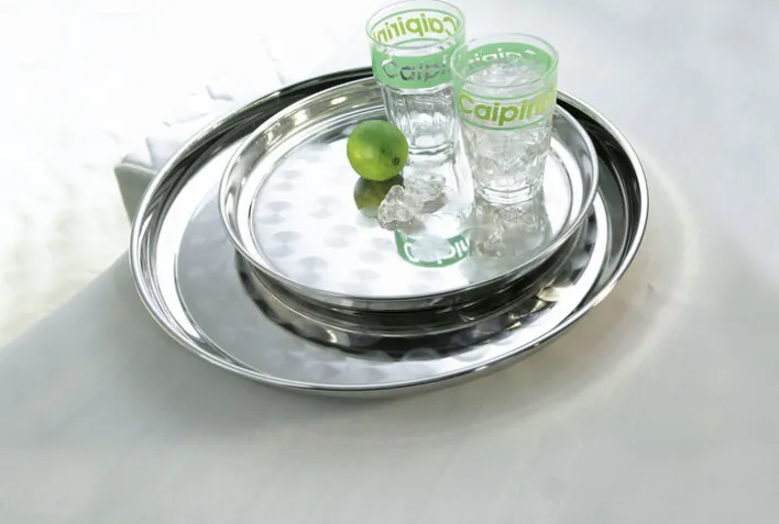 metaltex Tablett Ø 40 cm silberfarbig