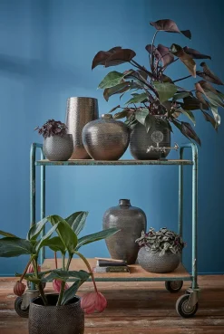 MICA DECORATIONS Übertopf GABRIEL18 cm bronzefarbig