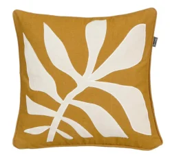 MICA DECORATIONS Deko Kissenhülle BLATT 45x45 cm