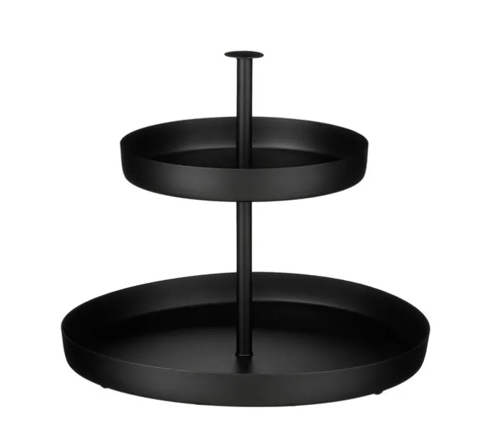 MICA DECORATIONS Etagere 2-stufig schwarz