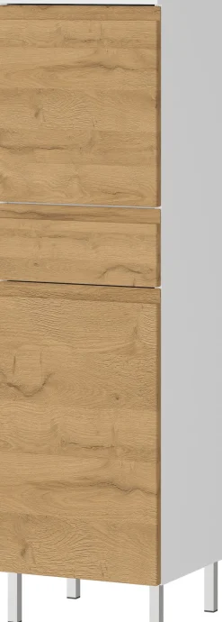 Midischrank SOPHIE 34x120x34 weiß/Grandson-Eiche Nb.