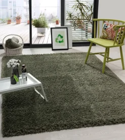 Moderner Teppich RECYCLE FLOKI 60 x 110 cm grün