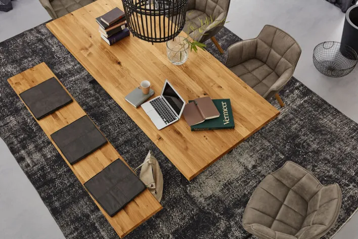 Musterring Esstisch TAMINA 200 x 100 cm schwarz /Eiche massiv