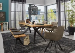 Musterring Esstisch TAMINA 200 x 100 cm schwarz /Eiche massiv