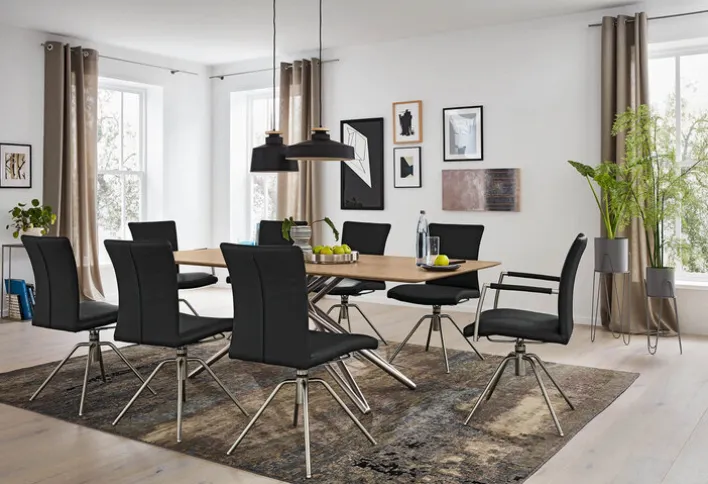 Musterring Esszimmerstuhl HELMOND 2er Set toledo nero