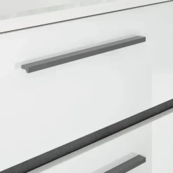 Musterring Highboard RIMINI schneeweiß/ dunkelgrau