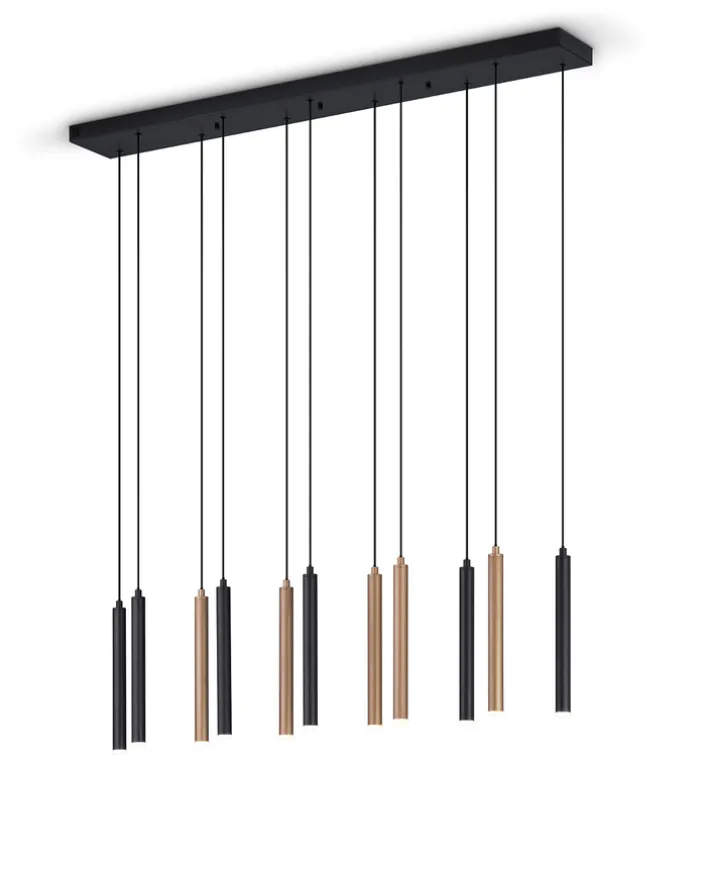Musterring LED Balkenpendel 11-flg MR CALINA schwarz /coffee