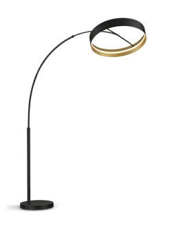 Musterring LED Bogenlampe MR LOOP schwarz-goldfarbig