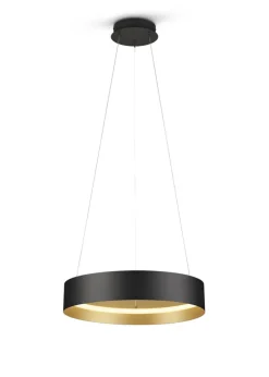 Musterring LED Pendelleuchte 50 cm MR LOOP schwarz-goldfarbig