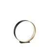 Musterring LED Tischlampe MR LOOP schwarz-goldfarbig
