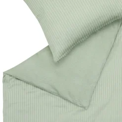 Musterring Satin-Bettwäsche MR-NEEDLSTRIPE 155 x 220 cm salbei